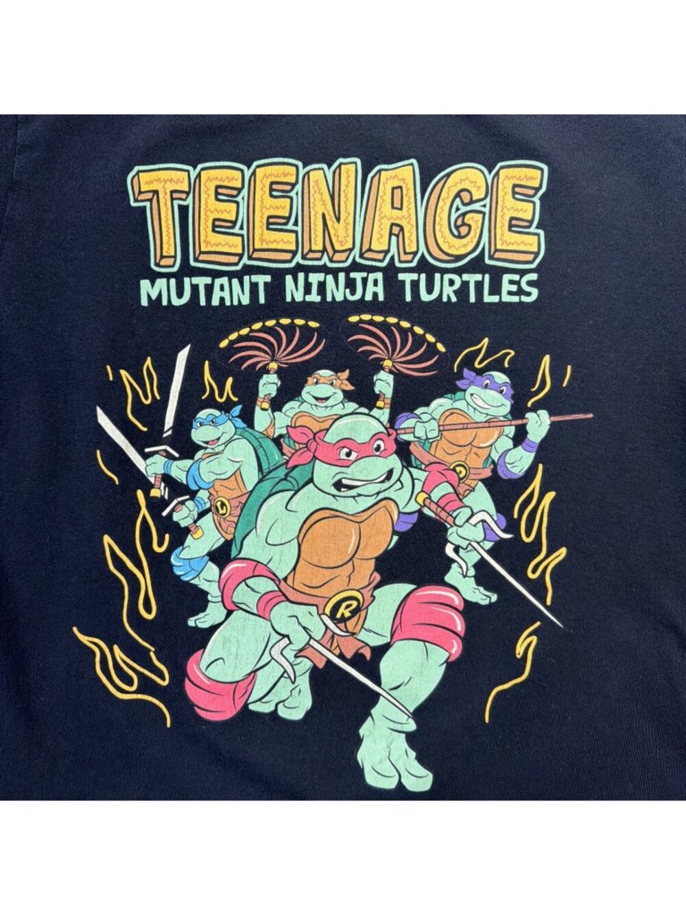 Large Black Teenage Mutant Ninja Turtles T-Shirt TNMT Nickelodeon
